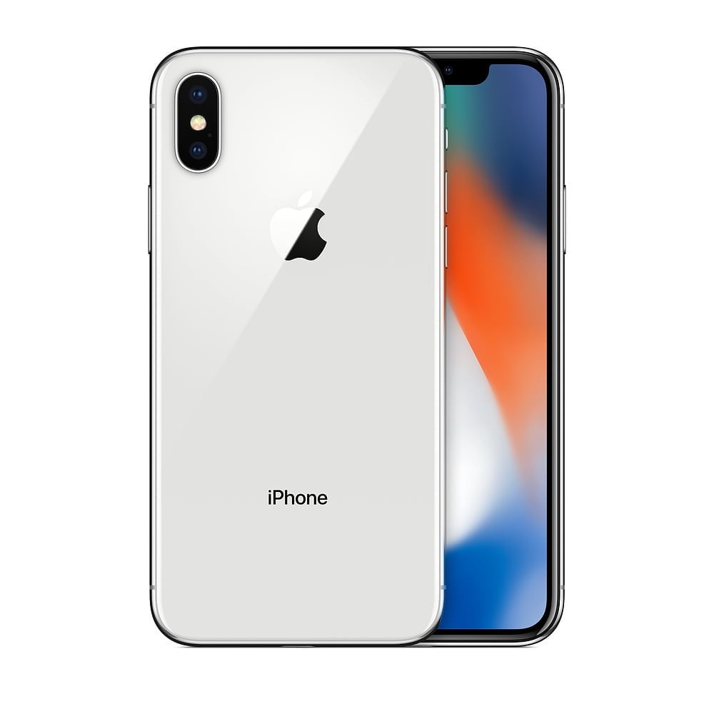 Restored Apple iPhone X - Fully Unlocked - 64 GB Silver (Refurbished)