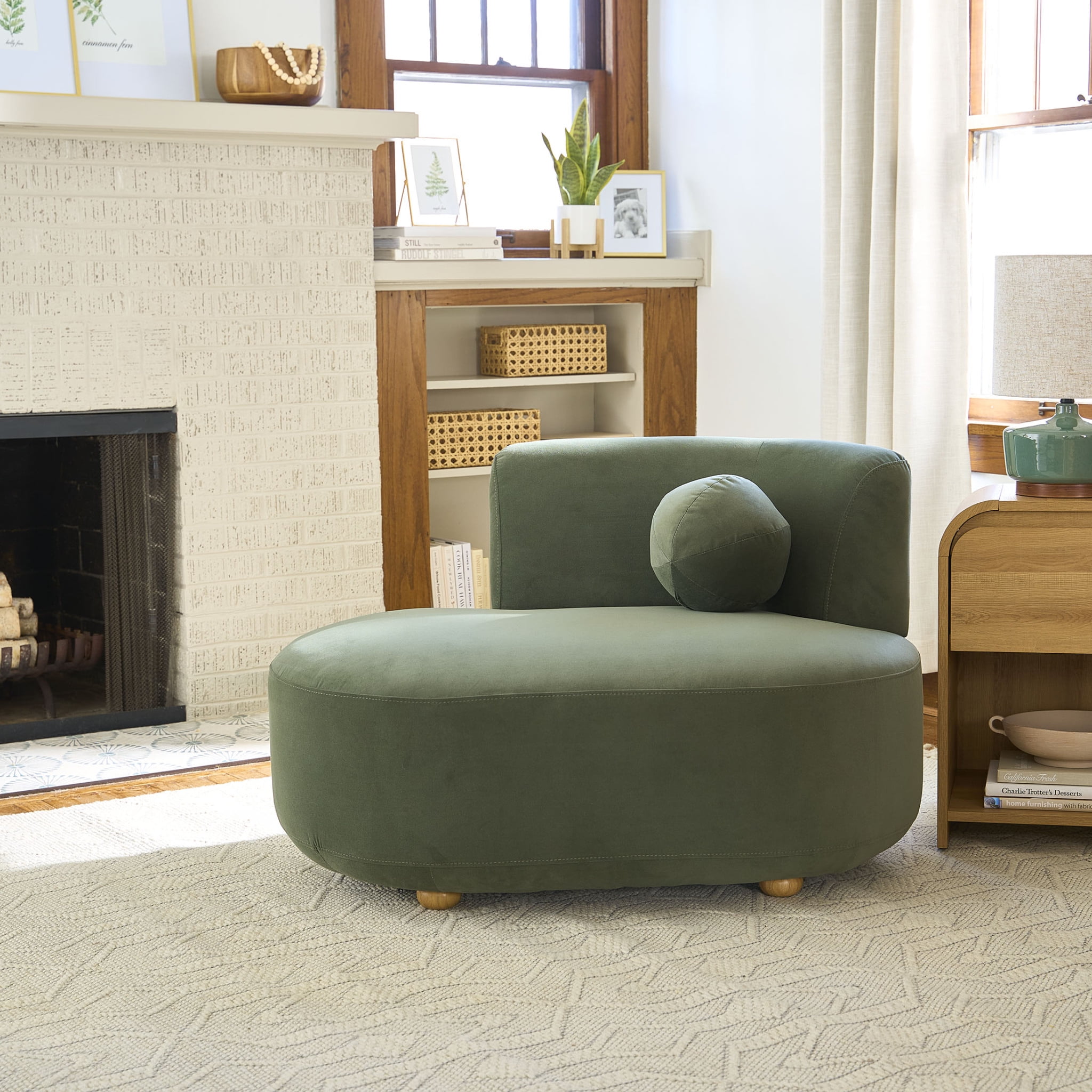 Better Homes & Gardens Juliet Modern Velvet Chaise