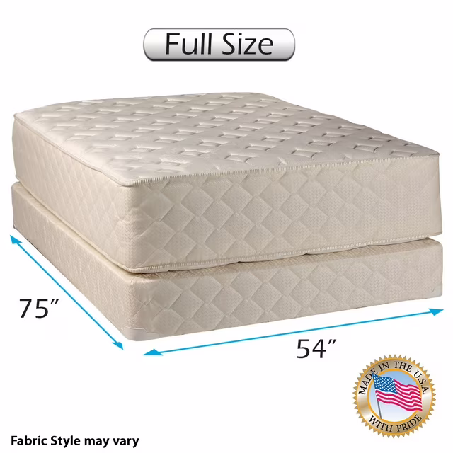 Dream Sleep Highlight Luxury Firm Full Size Mattress Set with Bed Frame Included - Spine Support, Innerspring Coils, Premium Edge guards, Longlasting Comfort