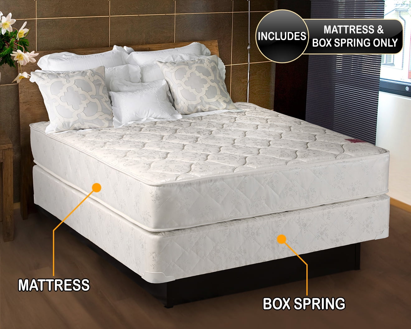 Dream Solutions Legacy Medium Firm 7" Innerspring Mattress and Box Spring Set