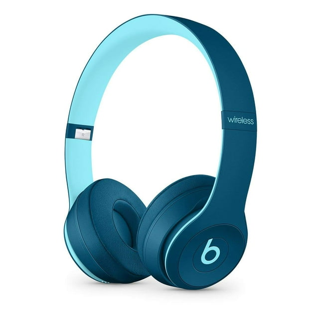 Restored Beats by dre Solo3 Wireless On-Ear Headphones Pop Blue MRRH2LL/A (Refurbished)